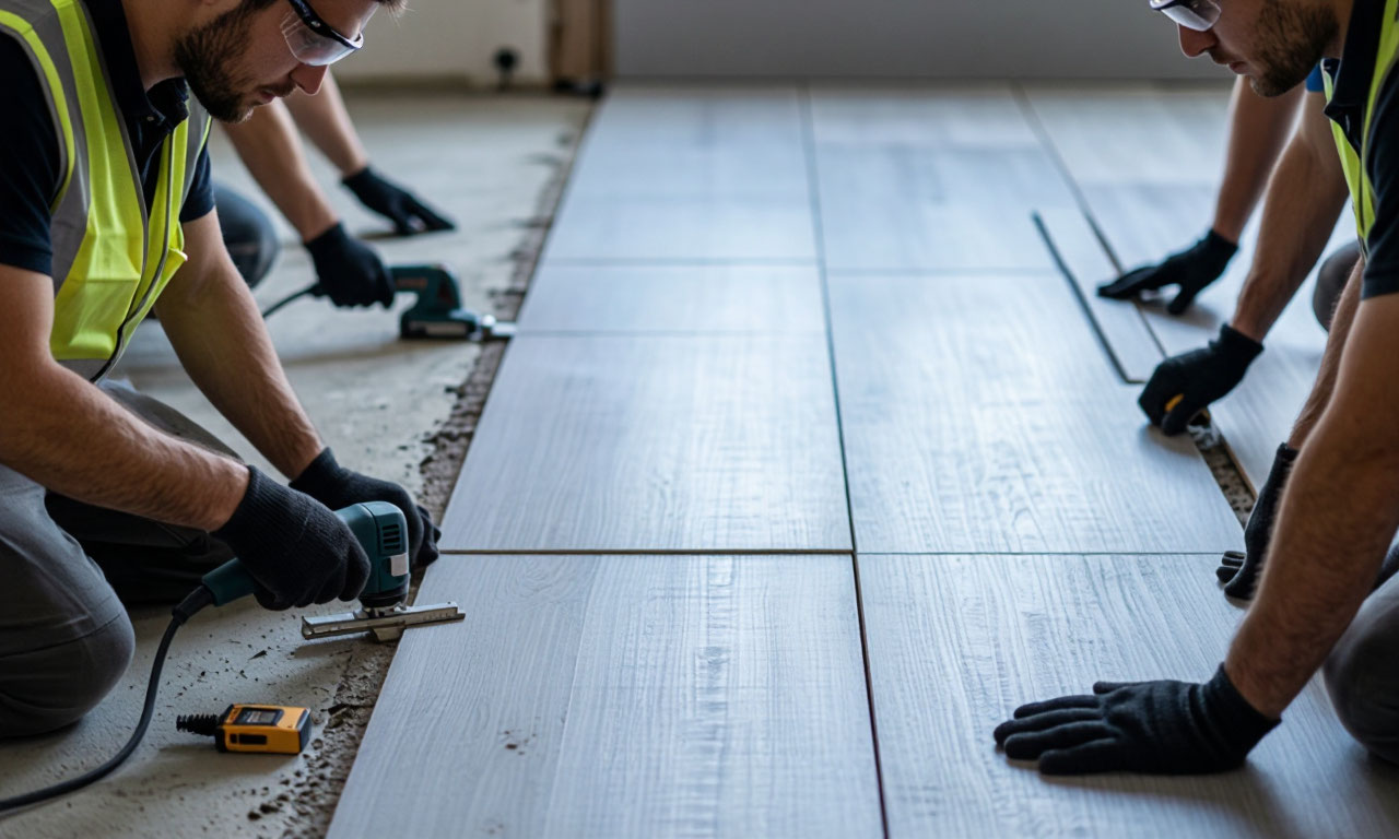 Precision Flooring team at work