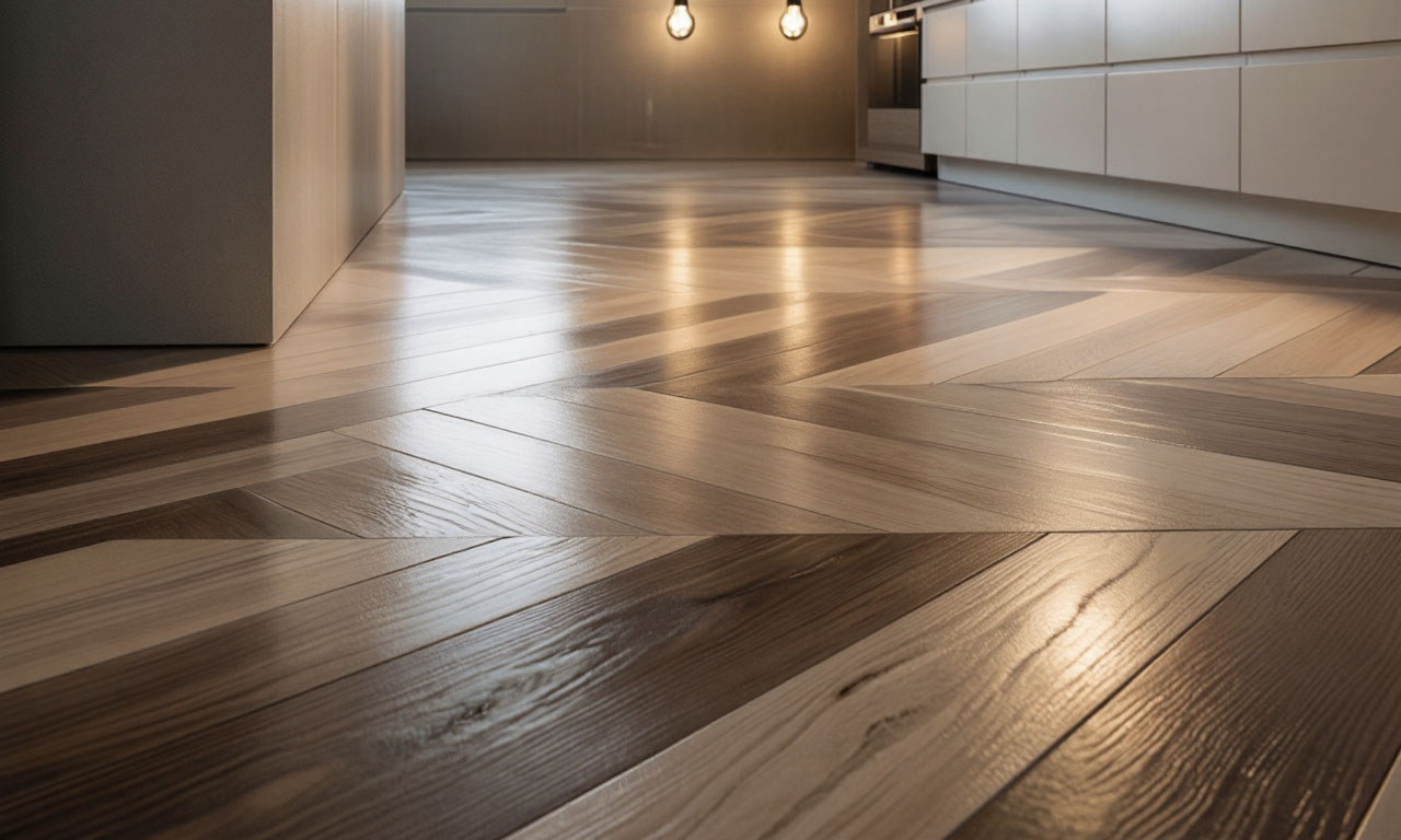 Luxury vinyl plank in kitchen
