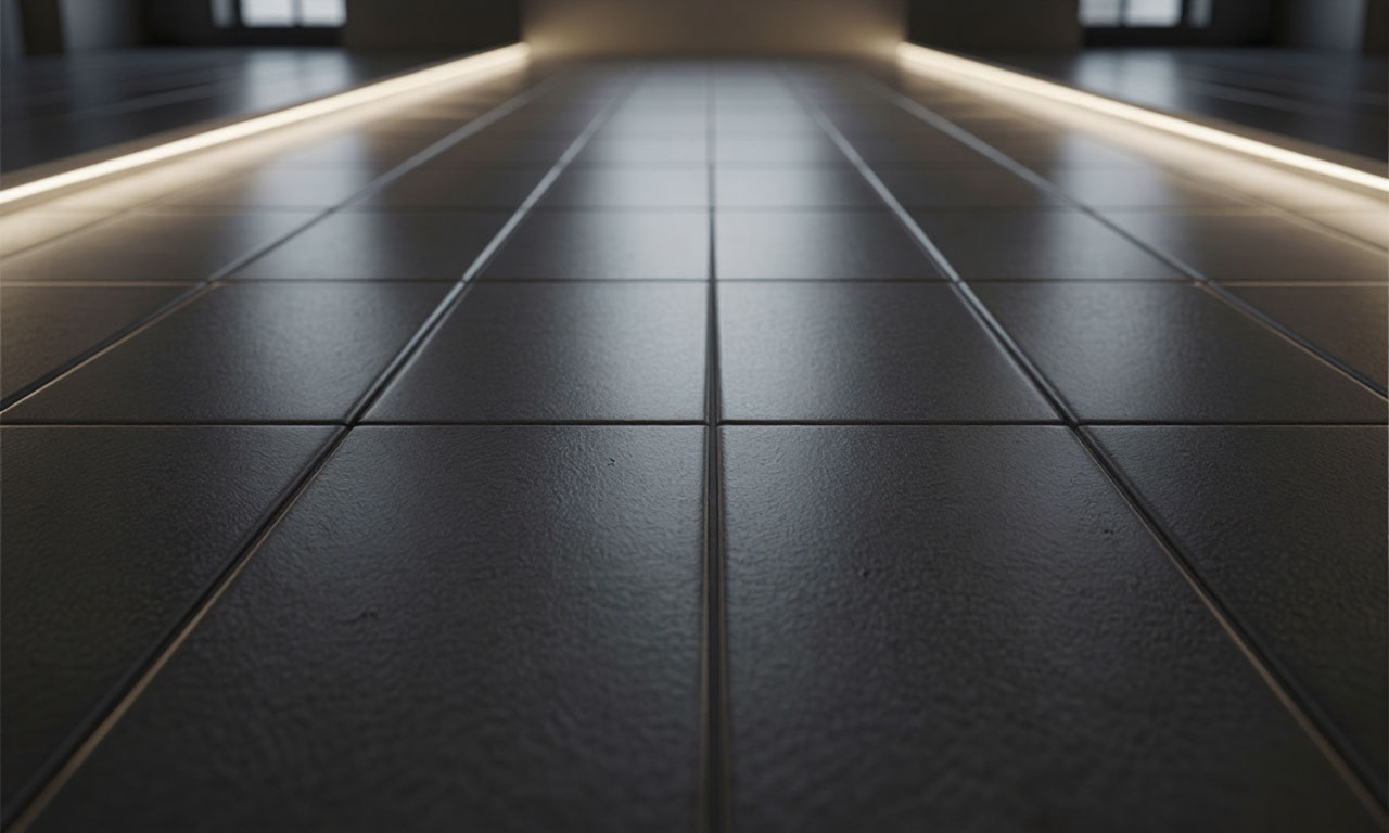 Large format tile installation